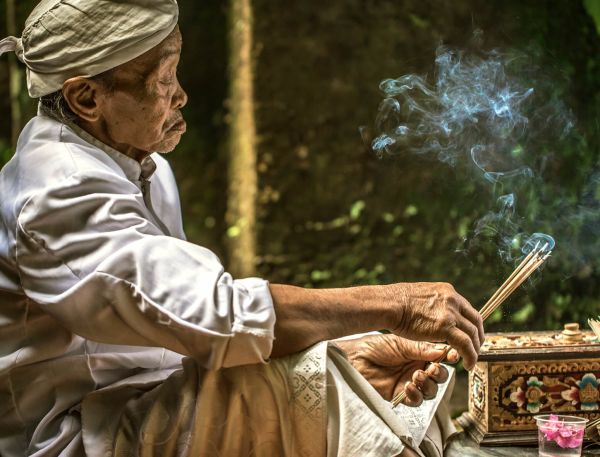 A Man Painting Outside