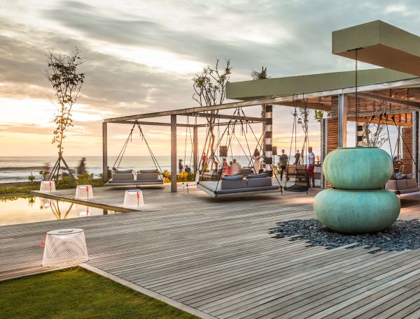 A Water Park With A Boat