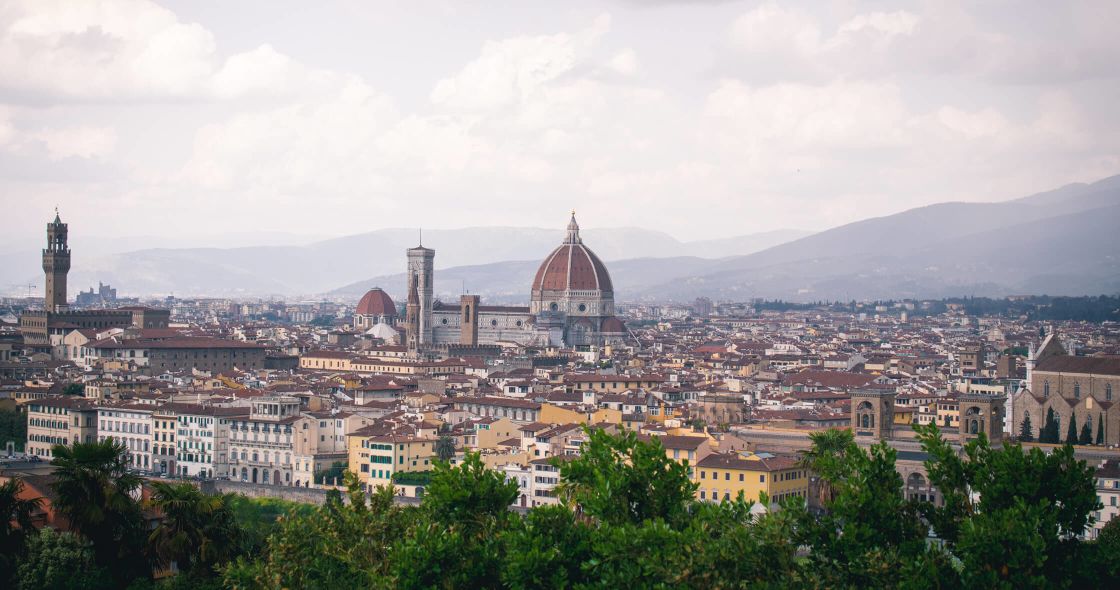 A City With A Domed Building