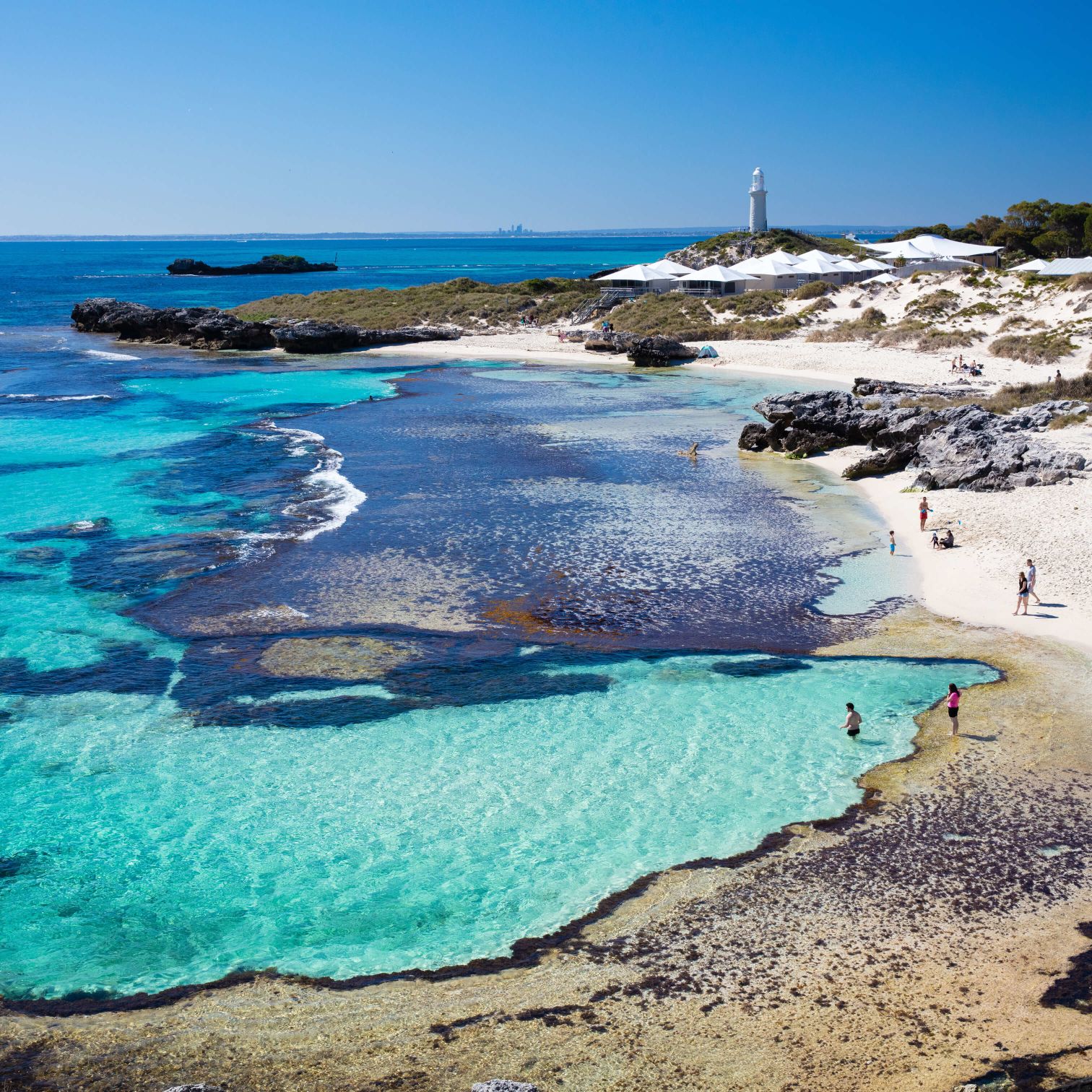 A Beach With Blue Water