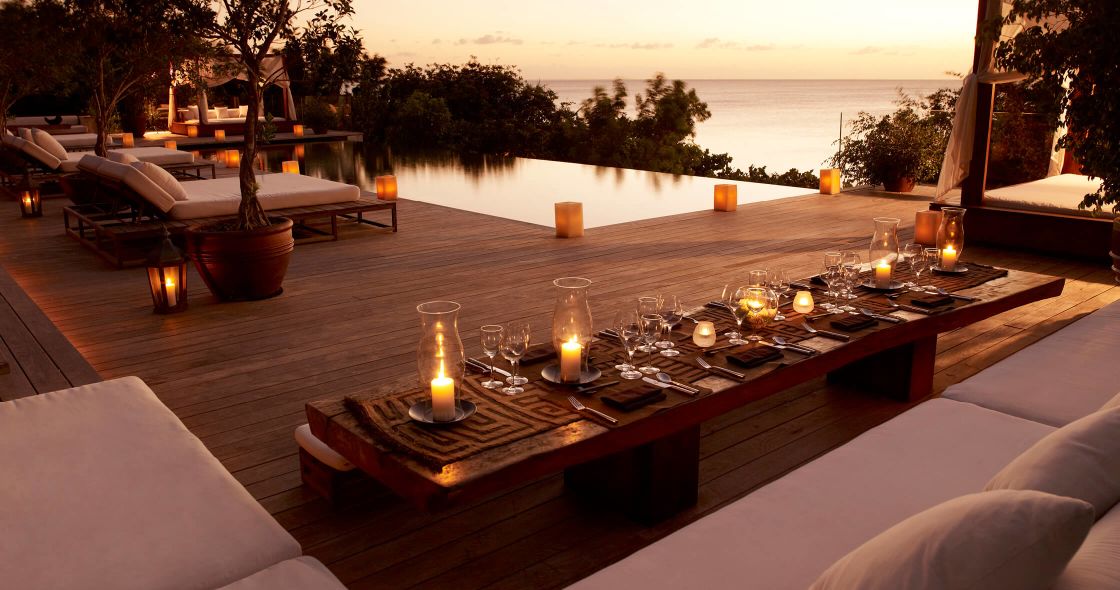 A Table With Candles On It