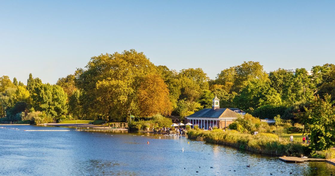 A House On A Hill By A Lake With Trees