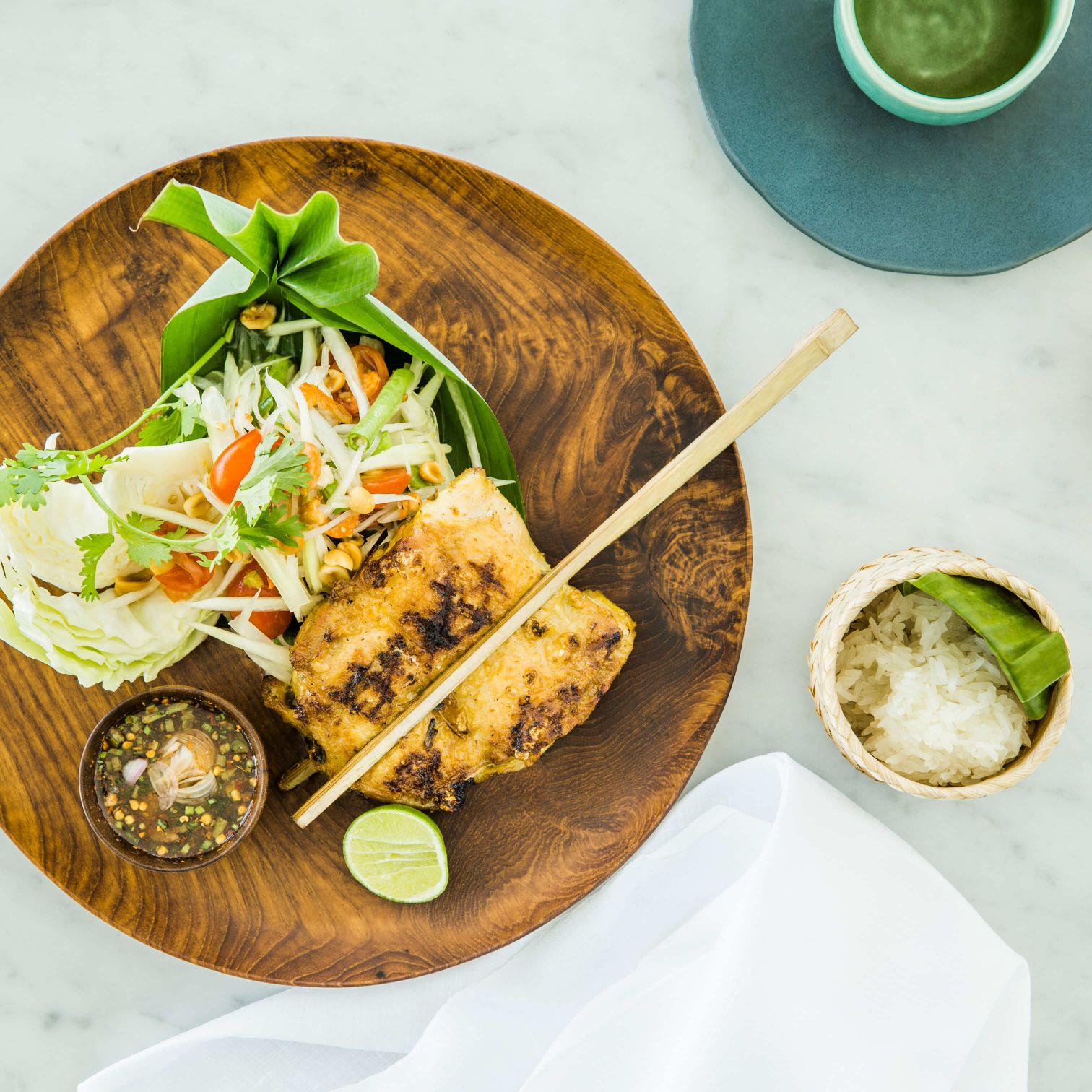 A Wooden Bowl With Food In It