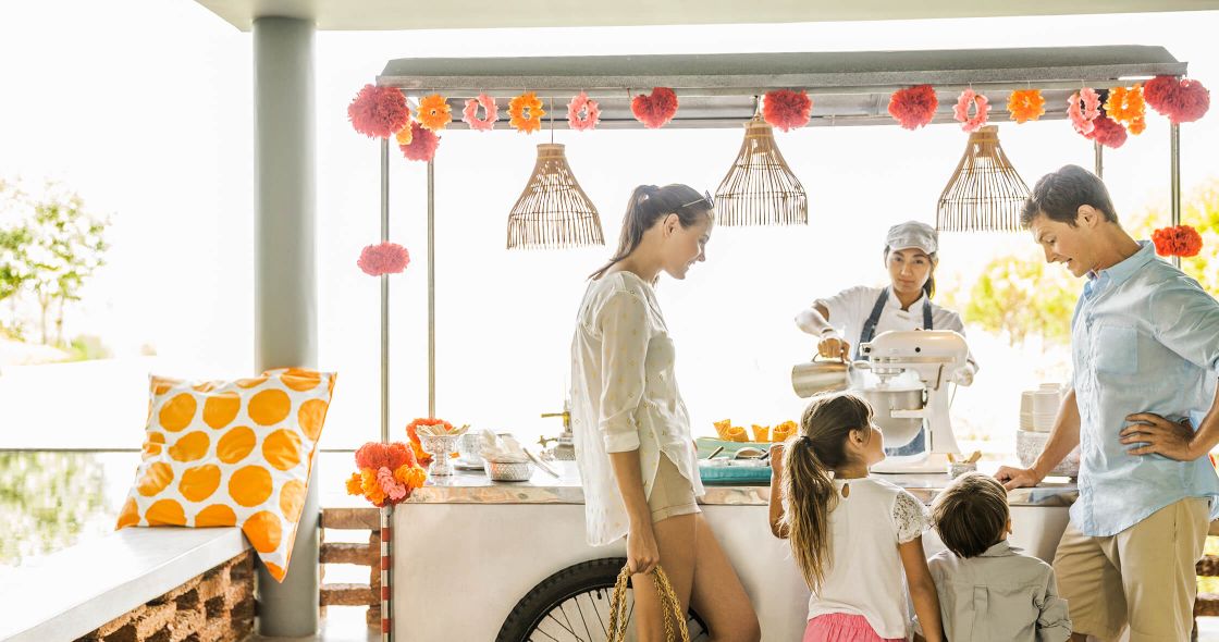 A Group Of People Standing Outside