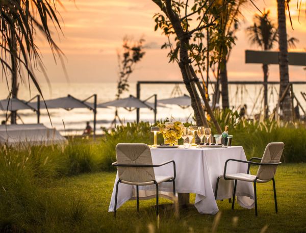 A Table And Chairs Outside