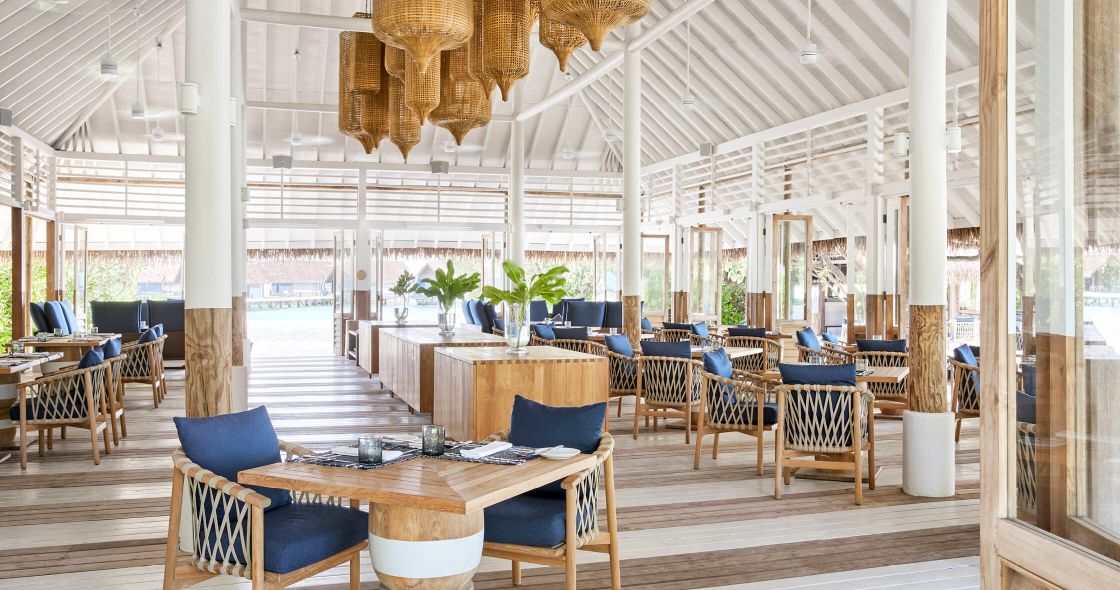 A Room With Tables And Chairs