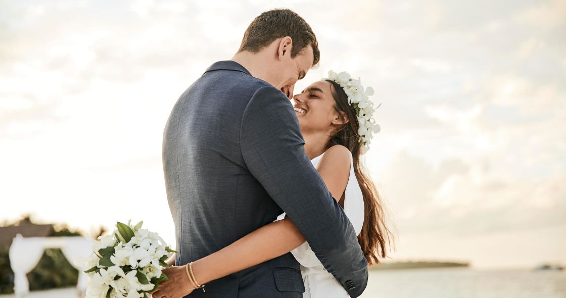 A Man And Woman Kissing