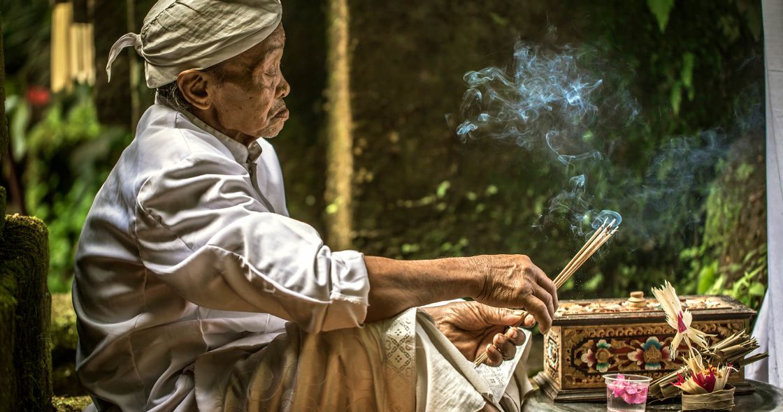 A Man Painting Outside