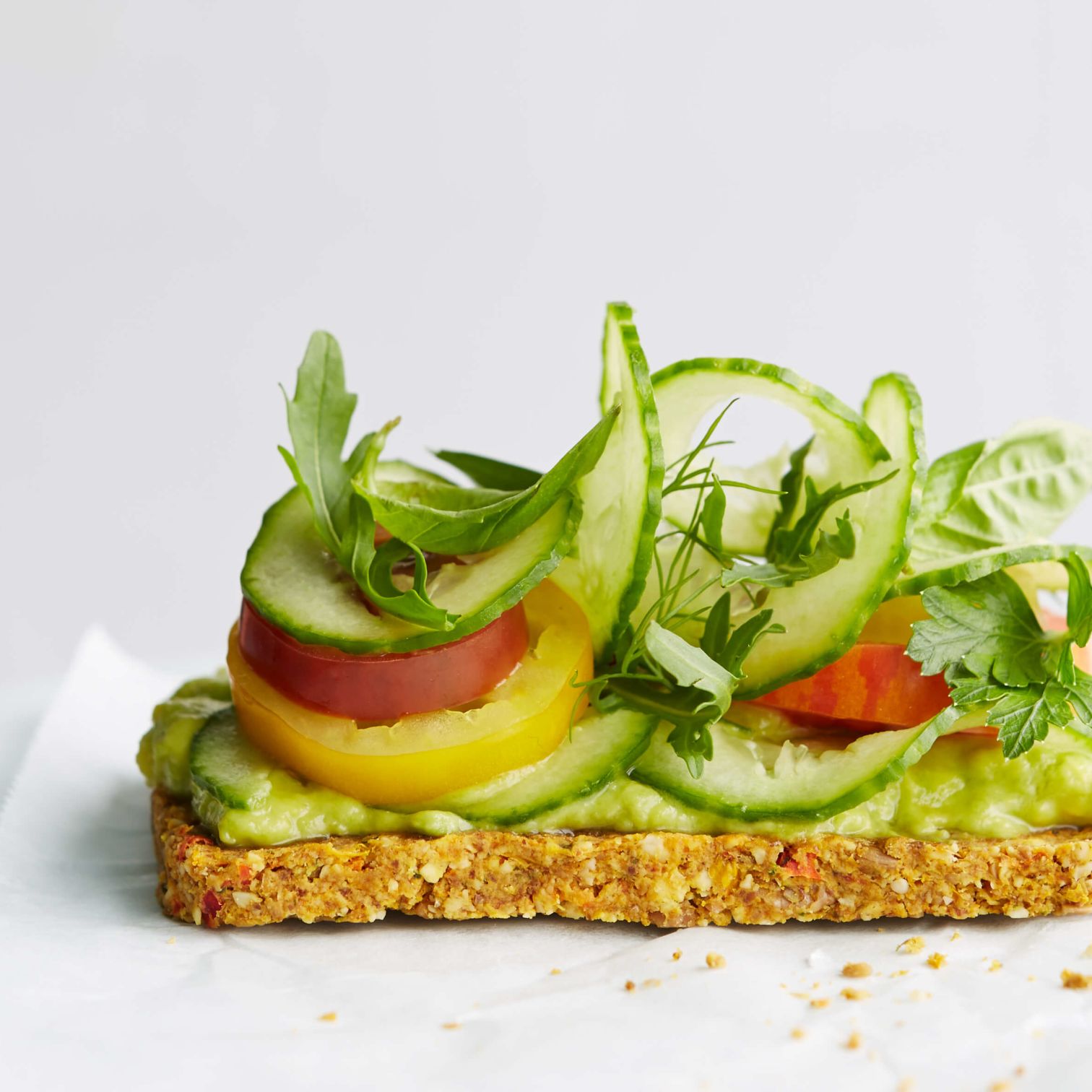 A Sandwich With Lettuce Tomato And Cheese