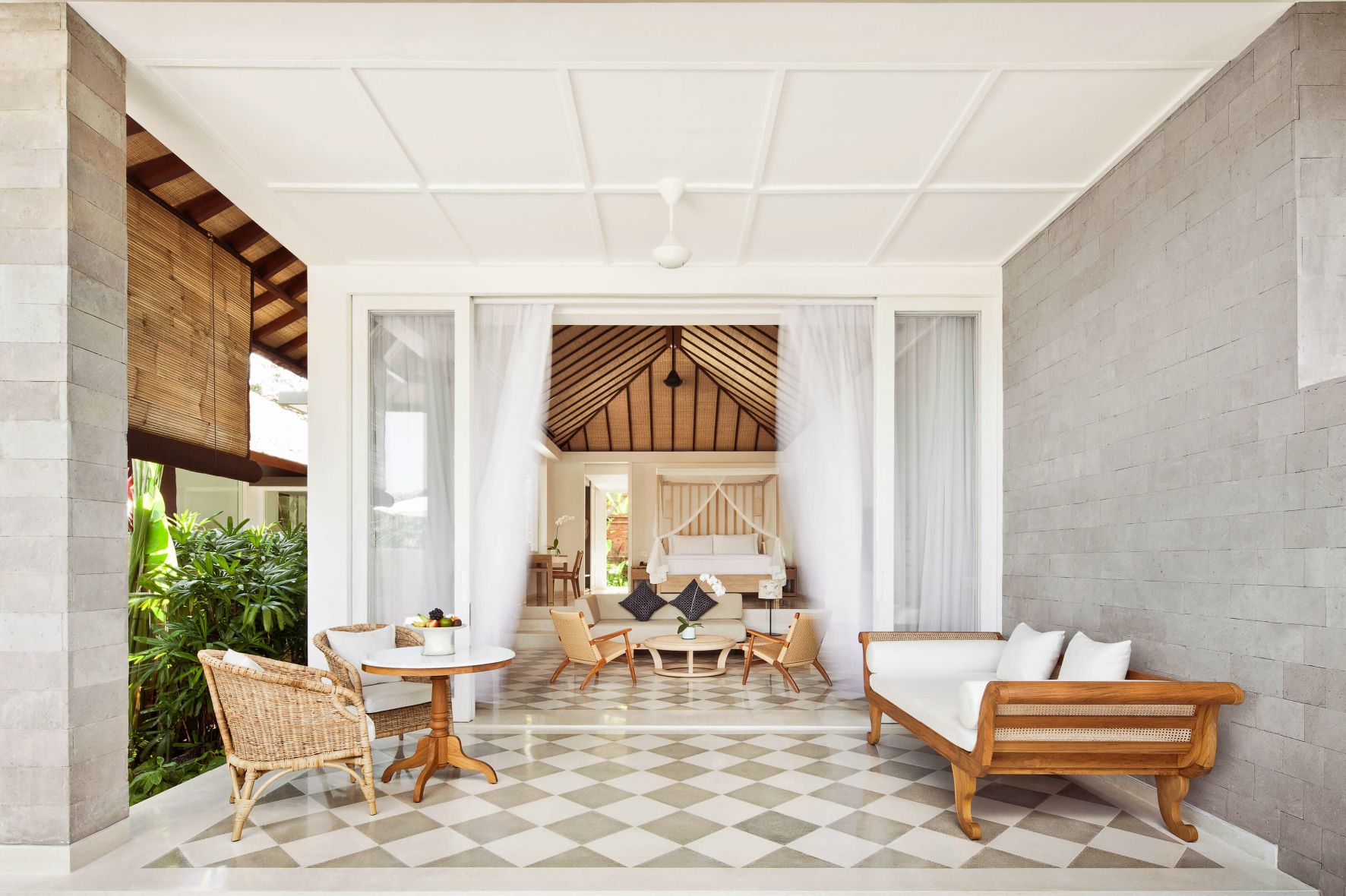 A Room With A Table And Chairs